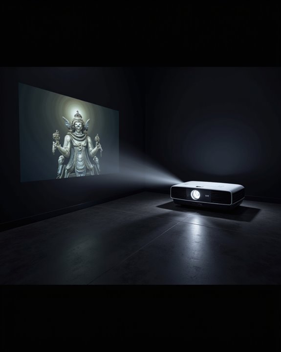 black wall projection challenges