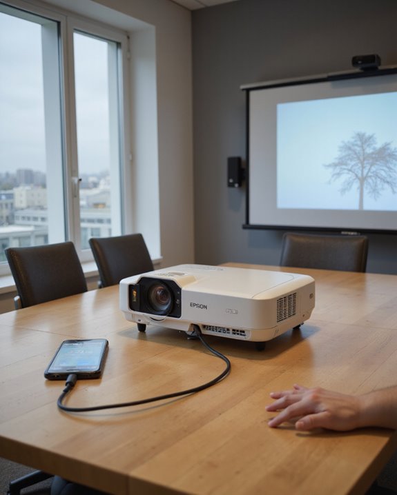 connect phone to projector