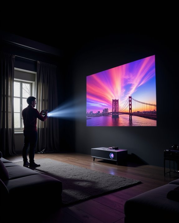 enhance dark surface projection