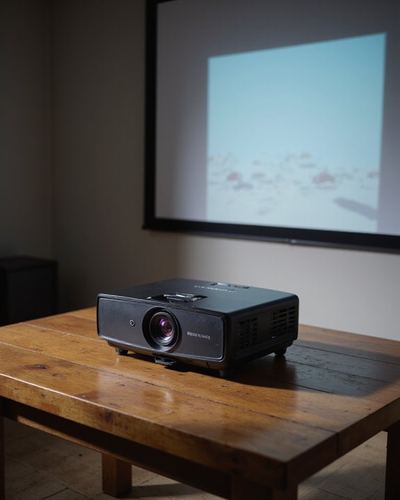 ensure projector is level