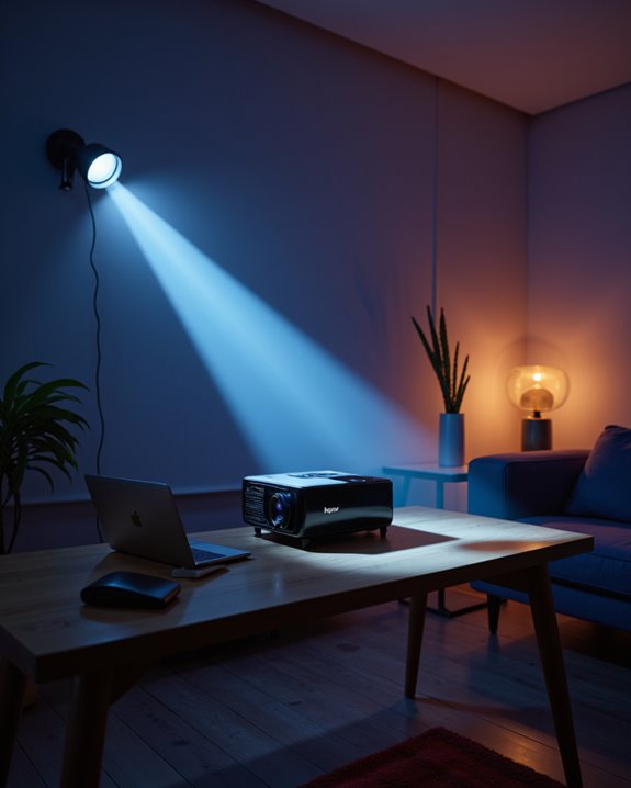 flexible angled projection setup
