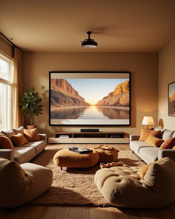 flexible projector screen installation