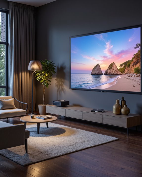 grey walls enhance projection