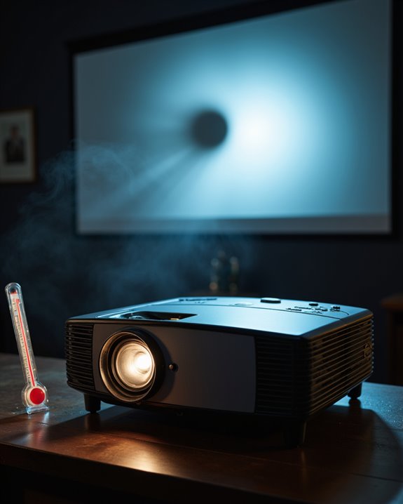 heat causes projector damage