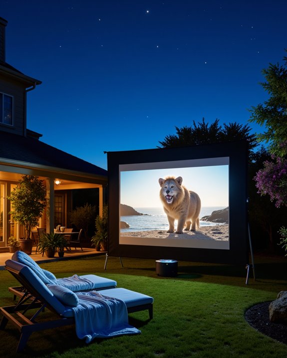 high resolution outdoor projector features