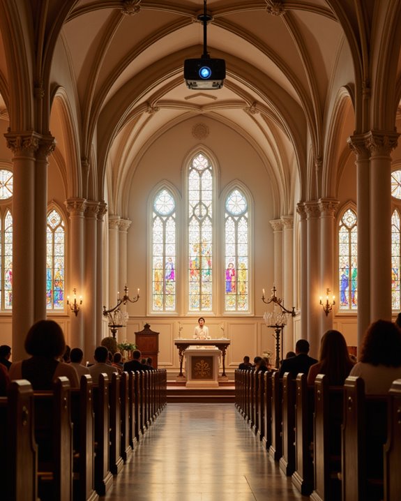 optimal church projector placement