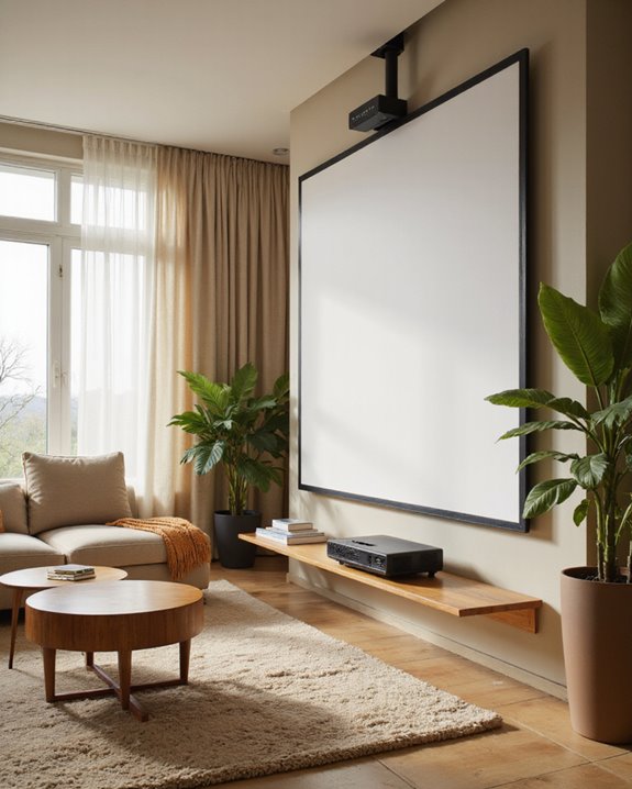 optimal living room projector placement