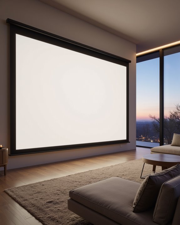 optimal projector screen sizing
