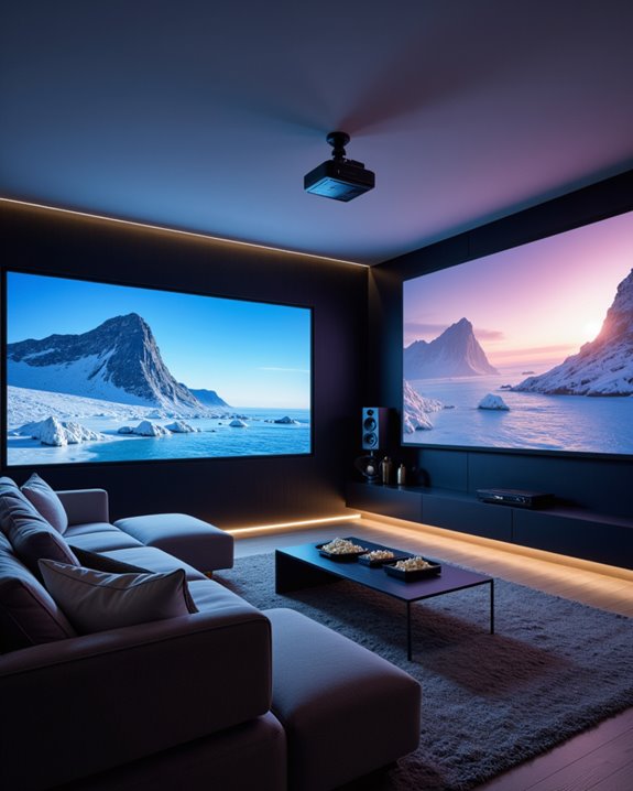 optimal projector tv setup
