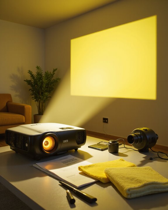 projector color change causes