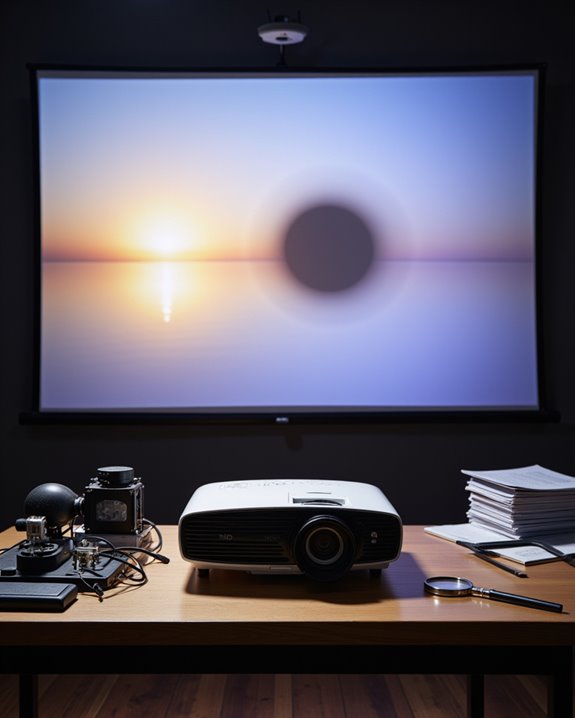 projector dark spot causes