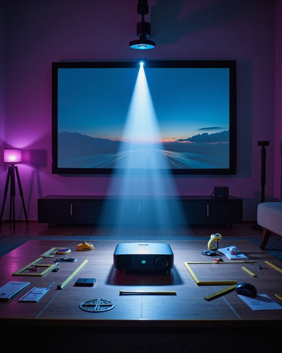 projector throw distance calculations