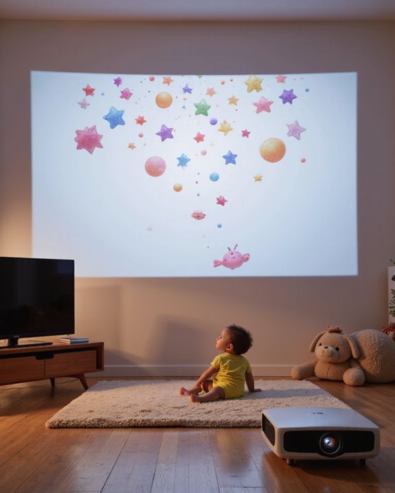 projector vs tv for babies