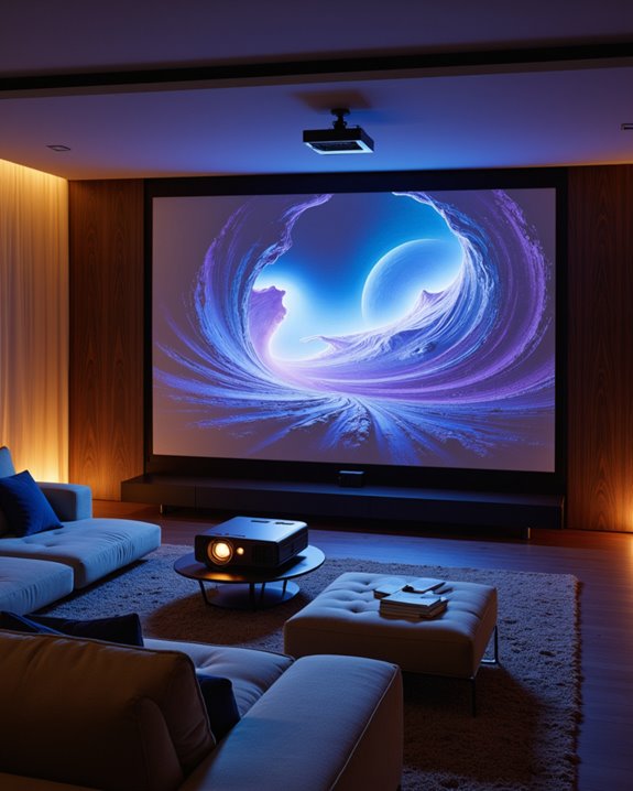 proper projector screen alignment