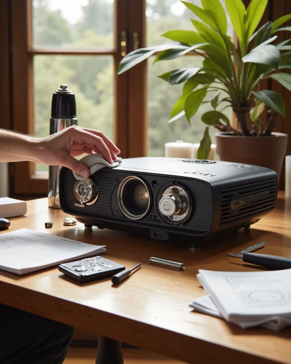 regular projector cleaning routine