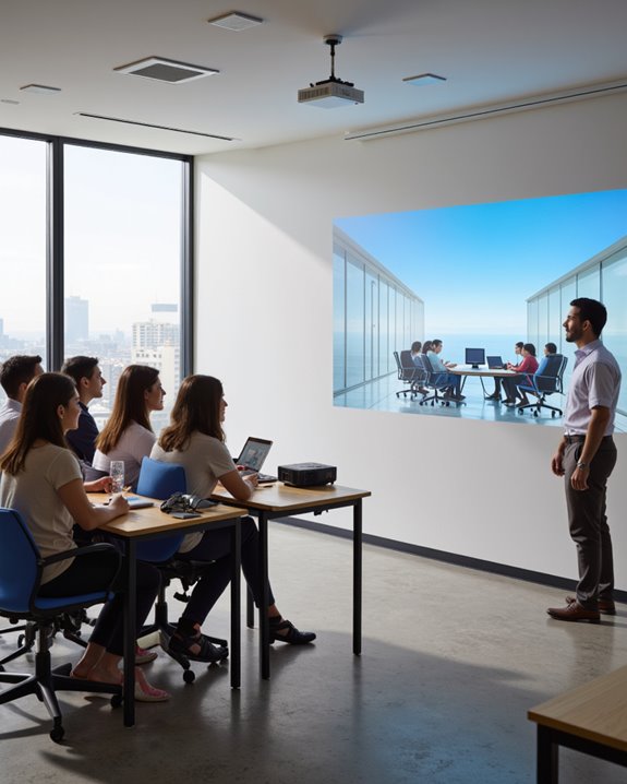 space saving interactive projectors