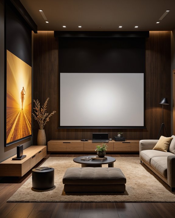 types of projector screens
