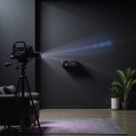 using projector on black wall