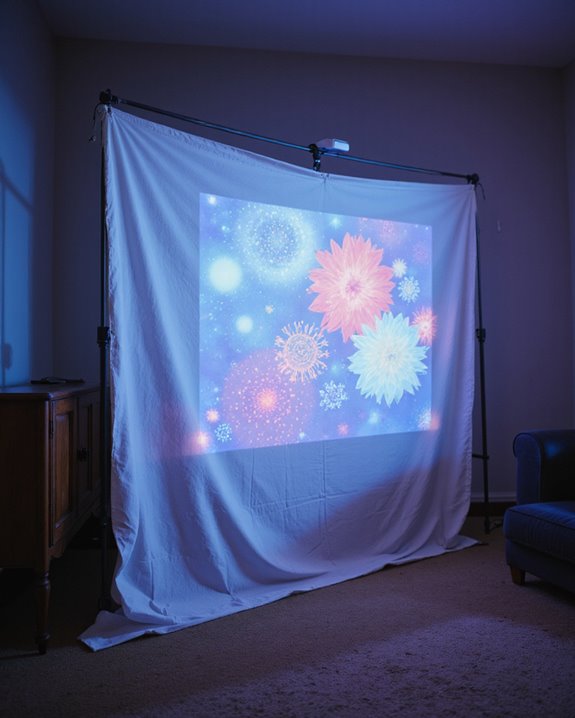 using sheet as screen